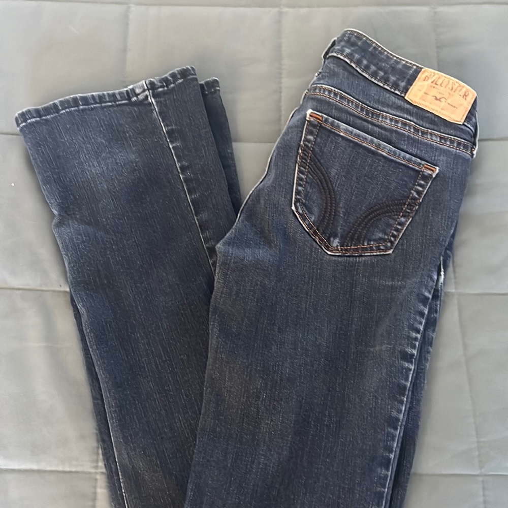 Hollister, size 0, blue boot cut/flate